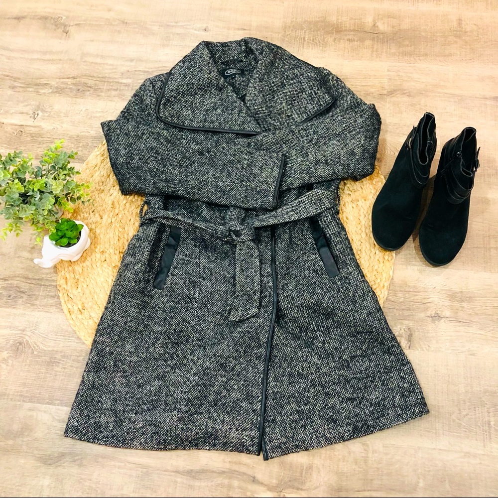 BGSD Black Sparkly Tie Coat